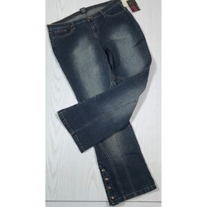 Vintage 90s Hip Hop Jeans Women 11/12  Def Jam Blue Bootcut Studs Retro New